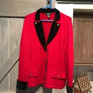 Ralph Lauren Red Blazer with Gold Buttons